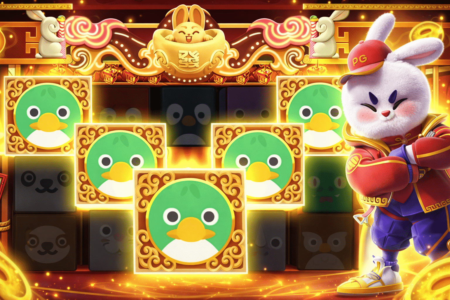 Lucky Rabbit in Chinese Space