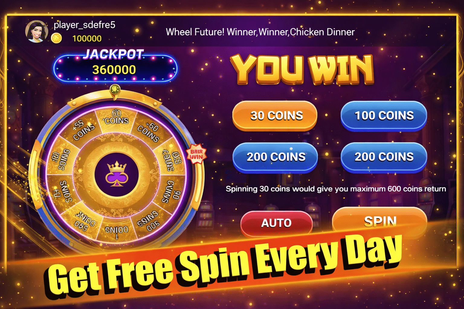 Lucky spin and prizes