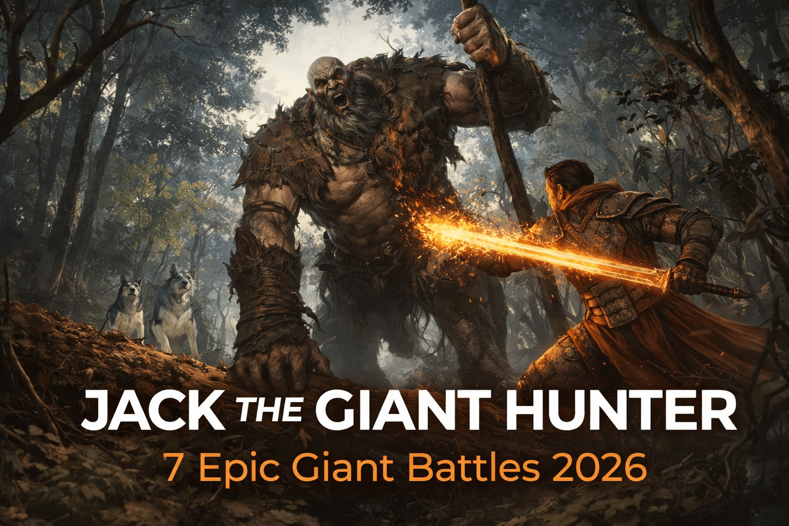 The battle against the giant monster